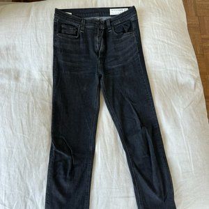 Rag & Bone Frayed Black Jeans
